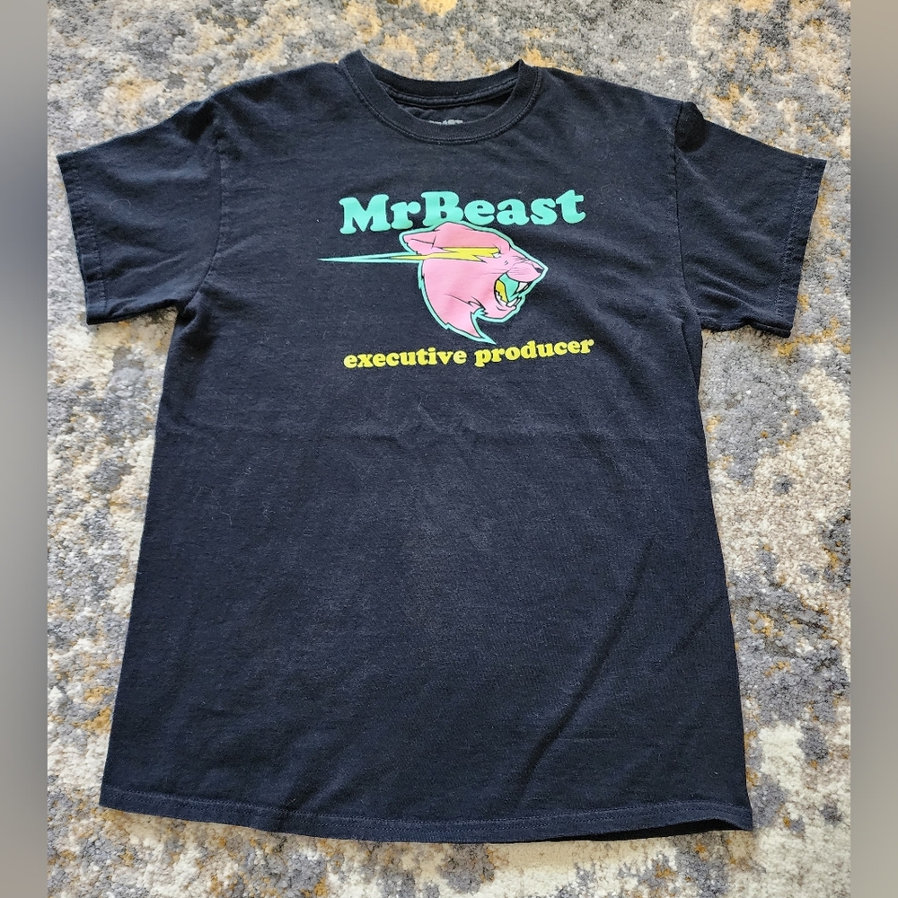 Black Mr. Beast Graphic T-Shirt